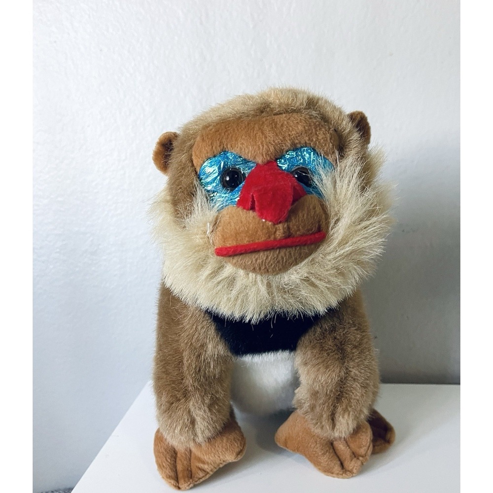 Vintage Rare Tony Toys Monkey Mandrill Soft Plush Stuffed‎ Animal